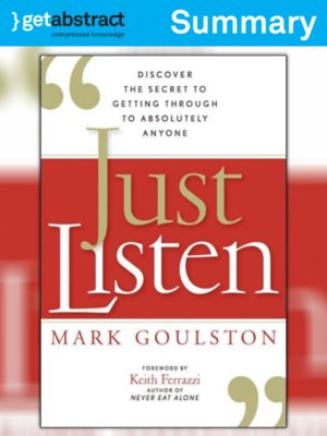 cover image of Just Listen (Summary)